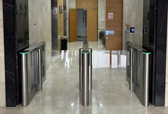 EVOLVE PG127 pedestrian gate providing controlled single-lane access with swing barrier for staff and restricted entry points